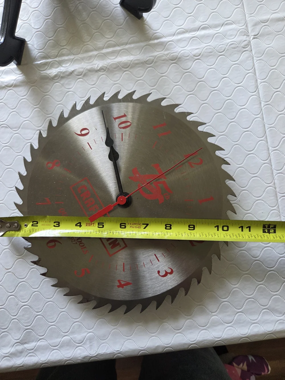Vintage Craftsman Tools 75th Anniversary Saw Blade Clock USA
